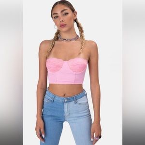 Adika Pink Corset Top Size Small
